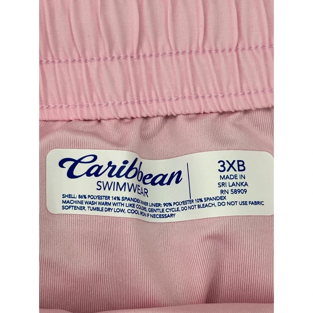 NEW Caribbean Swimwear Mens 3XB Pink Ombre Gradient Swim Trunks‎ 6 Inch Inseam - Picture 4 of 8